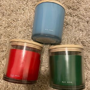 RAE DUNN • Holiday 24oz candle set of 3 • New